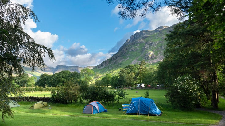 Camping at Great Langdale Campsite, Cumbria